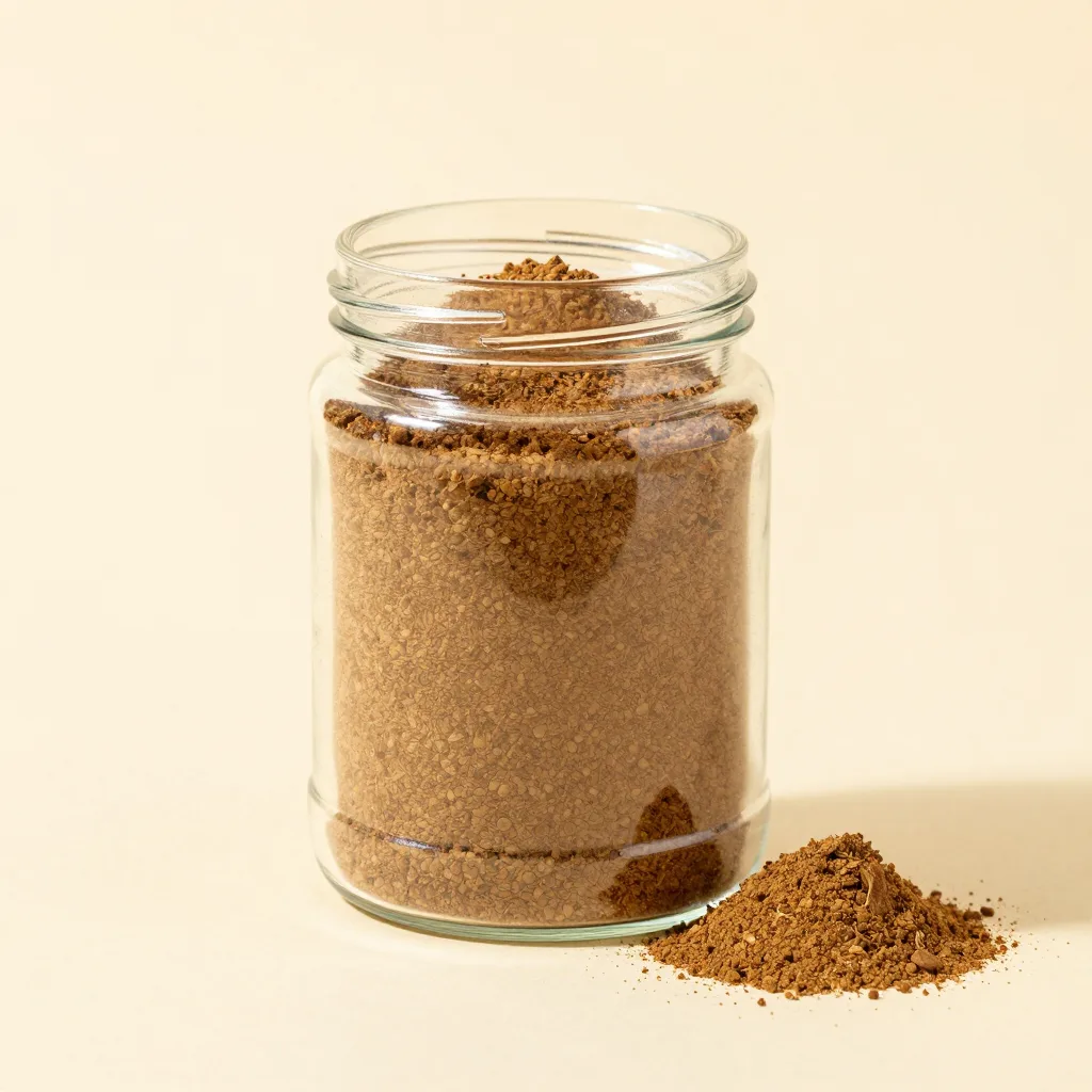 A larger jar of ashwagandha powder
